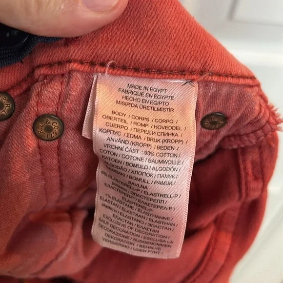 Polo by Ralph Lauren Sullivan Slim Boys Brick Red stone washed Shorts size 12 - Picture 9 of 10